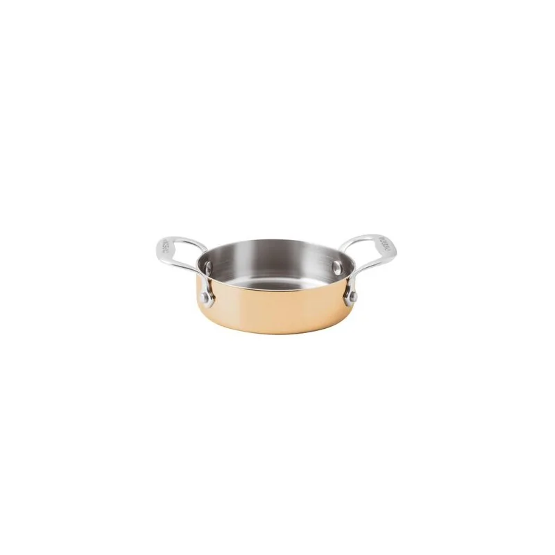 Paderno 3-Ply Series 15600 Copper Mini Omelet Pan - 11 3/4 oz - D: 4 3/4" H: 1 1/8"