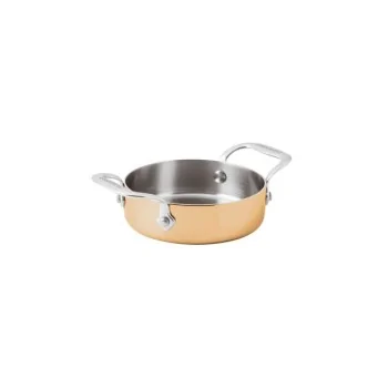 Paderno 3-Ply Series 15600 Copper Mini Omelet Pan - 11 3/4 oz - D: 4 3/4" H: 1 1/8"