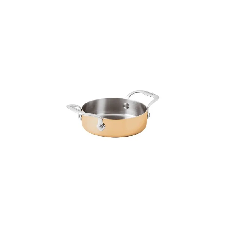 Paderno 3-Ply Series 15600 Copper Mini Omelet Pan - 11 3/4 oz - D: 4 3/4" H: 1 1/8"