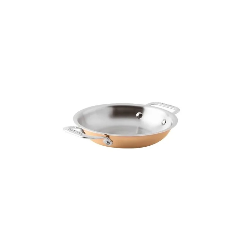 Paderno 3-Ply Series 15600 Copper Mini Gratin - 17 oz - D: 6 1/4" H: 1 3/8"