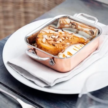 Paderno 3-Ply Series 15600 Copper Mini Rectangular Baker - 3 7/8" x 4 3/4" x 1 5/8"