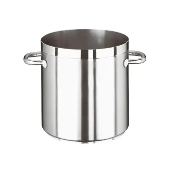 Paderno Grand Gourmet Stainless Steel Stock Pot - 38 qts - D: 14 1/8" H: 14 1/8"