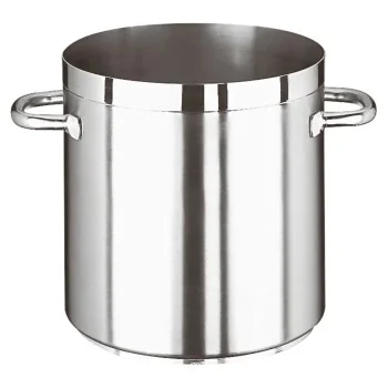 Paderno Grand Gourmet Stainless Steel Stock Pot - 74 qts - D: 17 3/4" H: 17 3/4"