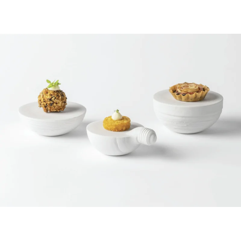 Handcrafted Fine Porcelain Gourmet Podium 10 x 5 cmH - Set of 4 Handcrafted Fine Porcelain Gourmet Podium 10 x 5 cmH - Set of 4