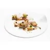 Handcrafted Fine Porcelain Flat Plate "Dune" 15 cm - Set of 6