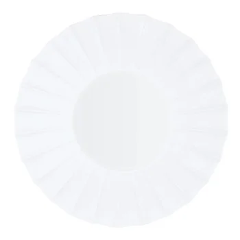 Handcrafted Fine Porcelain Flat Plate With Internal Ray 30 cm - Int. 12.5 cm - Set of 4