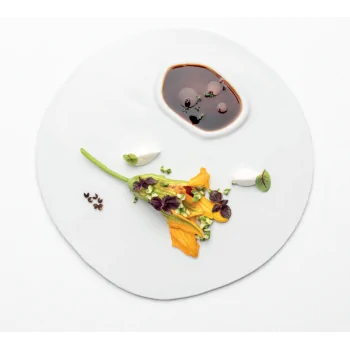 Handcrafted Fine Porcelain Flat Plate Duos 14.5 cm - Set of 12
