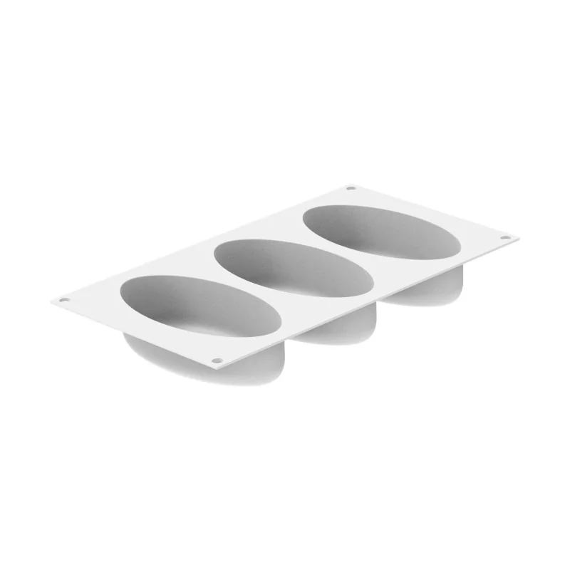Silikomart Professional Ellipse 335 Entremet Pastry Mold - 148 mm x 76 mm x h 40 mm - 335 ml Silikomart Professional Ellipse 335 Entremet Pastry Mold - 148 mm x 76 mm x h 40 mm - 335 ml