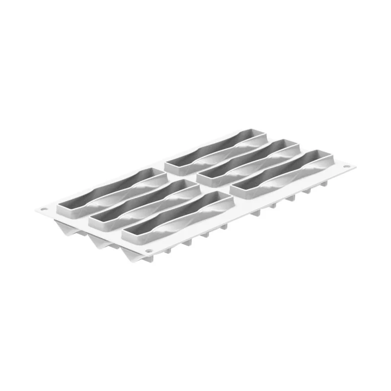 Silikomart Professional Twist 90 Pastry Mold - 130 mm x 33 mm x h 30 mm - 90 ml Silikomart Professional Twist 90 Pastry Mold - 130 mm x 33 mm x h 30 mm - 90 ml