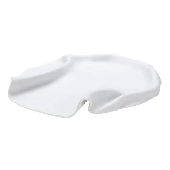 Handcrafted Fine Porcelain Flat Plate 31 cm - Without Glaze - Set of 4