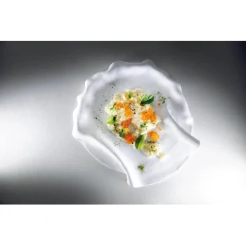 Handcrafted Fine Porcelain Flat Plate 21 cm - With Glaze - Set of 6