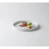 Handcrafted Fine Porcelain Plate Gourmet With Rim 15 cm - Height 2.5 cm - Set of 6