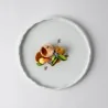 Handcrafted Fine Porcelain Plate Gourmet With Rim 24 cm - Height 3 cm - Set of 6