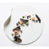 Handcrafted Fine Porcelain Flat Plate "Bended" 31 cm - Set of 4