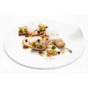 Handcrafted Fine Porcelain Flat Plate "Dune" 31 cm - Set of 4