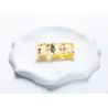 Handcrafted Fine Porcelain Flat Plate With Flap 27 cm - With Glaze - Set of 4