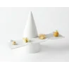 Handcrafted Fine Porcelain Cone With 1 Slot 23.5 x 12 cm - Set of 2