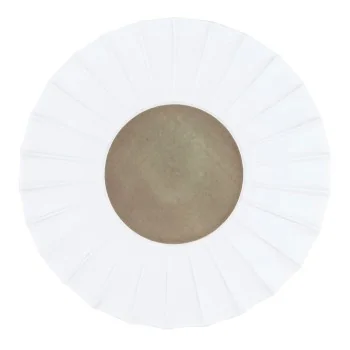 Handcrafted Fine Porcelain Flat Plate With Internal Ray 30 cm - Int. 12.5 cm - Set of 4
