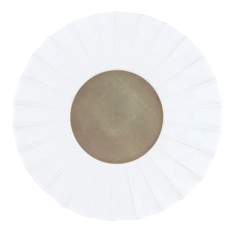 Handcrafted Fine Porcelain Flat Plate With Internal Ray 30 cm - Int. 12.5 cm - Set of 4 Handcrafted Fine Porcelain Flat Plate With Internal Ray 30 cm - Int. 12.5 cm - Set of 4