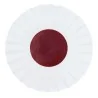 Handcrafted Fine Porcelain Flat Plate With Internal Ray 30 cm - Int. 12.5 cm - Set of 4