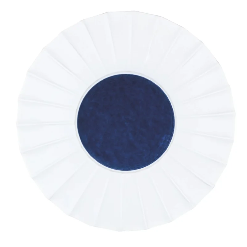 Handcrafted Fine Porcelain Flat Plate With Internal Ray 30 cm - Int. 12.5 cm - Set of 4 Handcrafted Fine Porcelain Flat Plate With Internal Ray 30 cm - Int. 12.5 cm - Set of 4