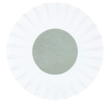 Handcrafted Fine Porcelain Flat Plate With Internal Ray 30 cm - Int. 12.5 cm - Set of 4