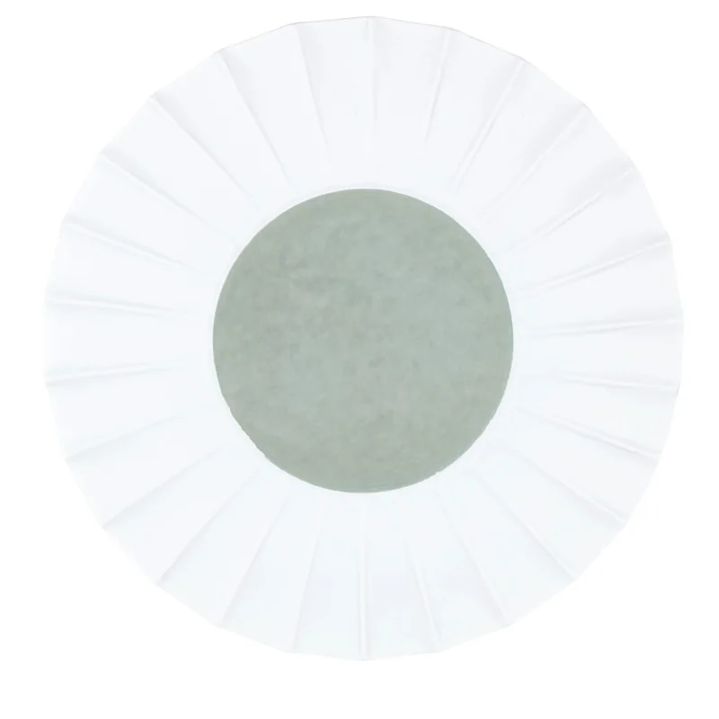 Handcrafted Fine Porcelain Flat Plate With Internal Ray 30 cm - Int. 12.5 cm - Set of 4