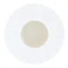 Handcrafted Fine Porcelain Flat Plate With Internal Ray 30 cm - Int. 12.5 cm - Set of 4