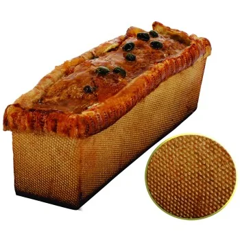 Stainless Steel Springform Pâtés en Croûte - 500 mm x 40 mm x h 60 mm