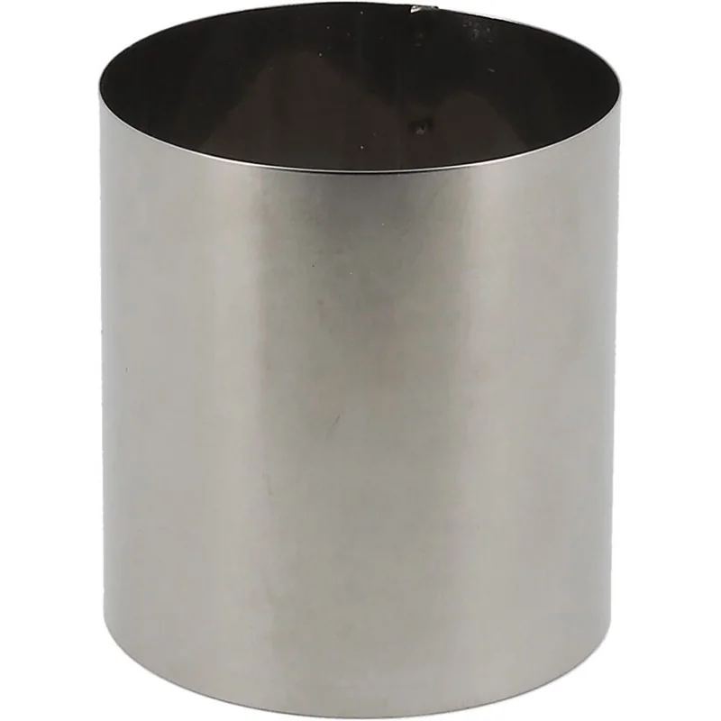 Stainless Steel High Round Nonnette Cake Ring - ø 80 mm x h 90 mm Stainless Steel High Round Nonnette Cake Ring - ø 80 mm x h 90 mm