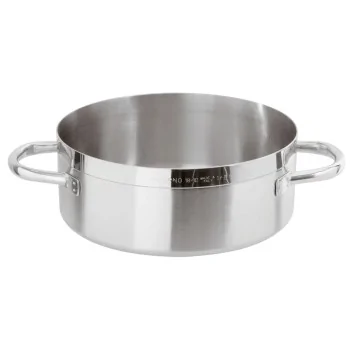 Paderno Grand Gourmet Stainless Steel Rondeau - 10 1/2 qts - D: 12 1/2" H: 5"