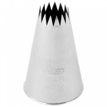 Ateco 866 Ateco 866 - French Star Pastry Tip 1/2'' Opening Diameter- Stainless Steel Fine Open Star (Petits Fours) Pastry Tips