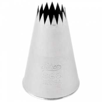Ateco 866 Ateco 866 - French Star Pastry Tip 1/2'' Opening Diameter- Stainless Steel Fine Open Star (Petits Fours) Pastry Tips
