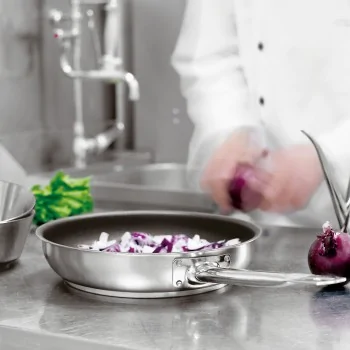 Paderno Grand Gourmet Stainless Steel Frying Pan Non-Stick - D: 11" H: 2 1/8"