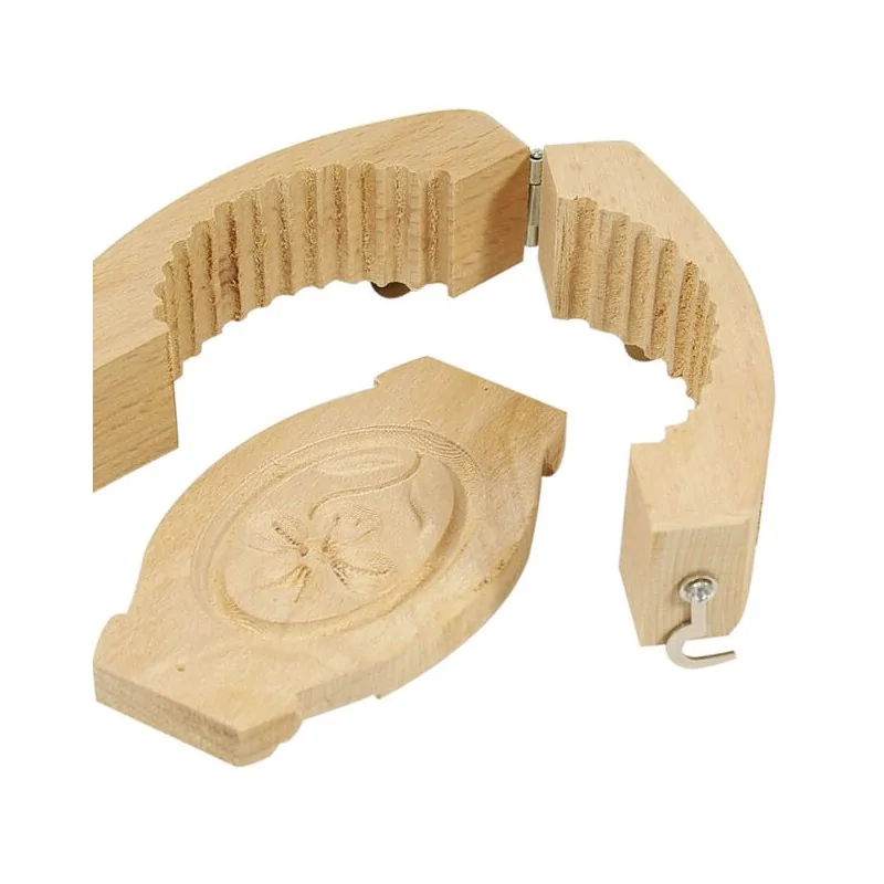 Wood Fluted Butter Mould Oval - 2 7/8 oz - 4 3/4" x 2 1/2" x 1 5/8"