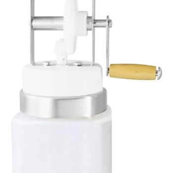 Glass Butter Churn - 1 2/3 qts - 4 1/2" x 4 1/2" x 15 ¾”