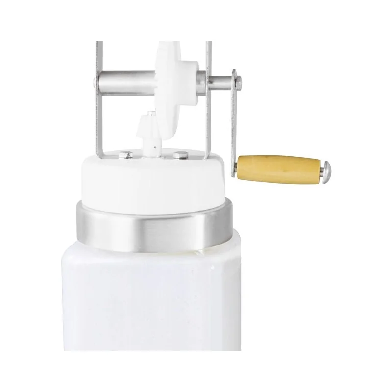 Glass Butter Churn - 1 2/3 qts - 4 1/2" x 4 1/2" x 15 ¾”