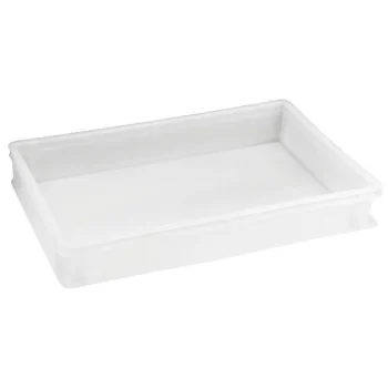 Polyethylene Stackable Pizza Dough Container - 27 1/2 qts - 23 5/8" x 15 3/4" x 5 1/8"