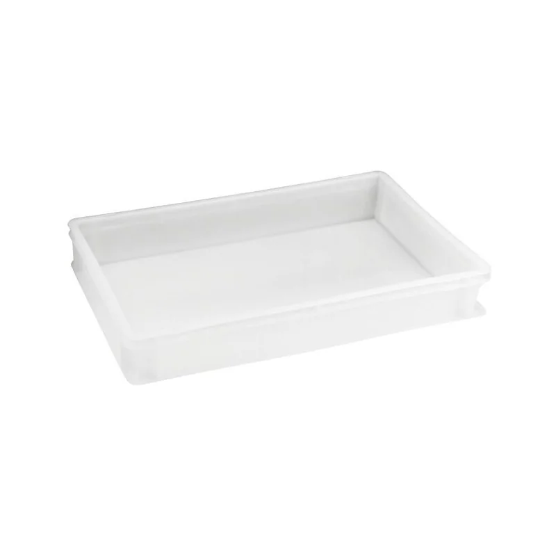 Polyethylene Stackable Pizza Dough Container - 27 1/2 qts - 23 5/8" x 15 3/4" x 5 1/8"