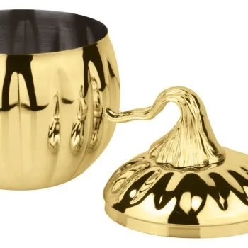 Stainless Steel Pumpkin Mug Gold - 24 oz - D: 4” H: 5¾”