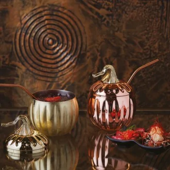 Pumpkin Mug Copper - 24 oz - D: 4” H: 5¾”