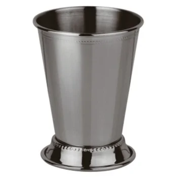Mint Julep Cup with Base Black - 12 4/5 oz - D: 3⅜” H: 4⅛”