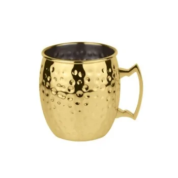 Moscow Mule Mug Gold - 17 oz - D: 3 3/8" H: 3 3/4"