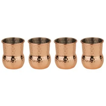 Mini Julep Mug Copper Set of 4 - 2 oz - D: 1 3/4" H: 2 1/8"