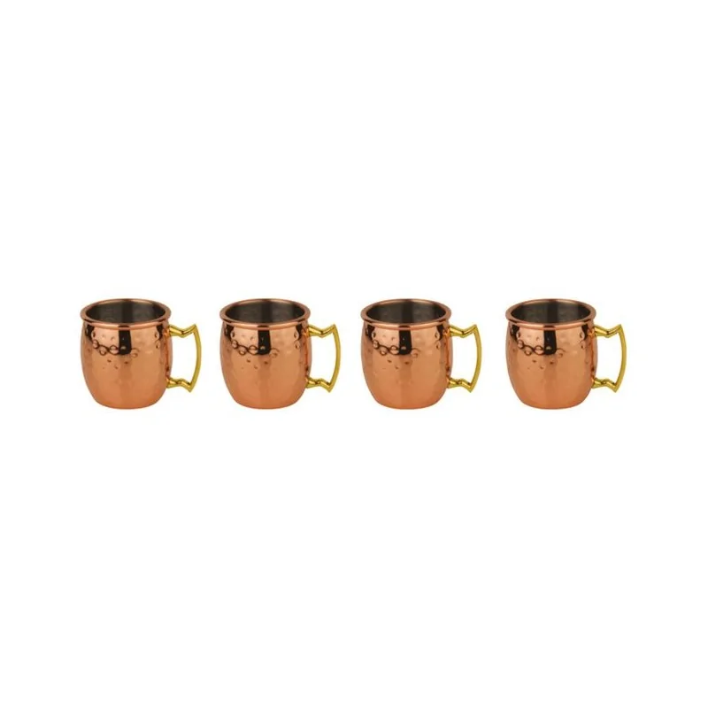 Mini Moscow Mug Copper Set of 4 - 2 oz - D: 1 3/4" H: 1 3/4"