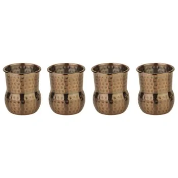Mini Julep Mug Antique Set of 4 - 2 oz - D: 1 3/4" H: 2 1/8"
