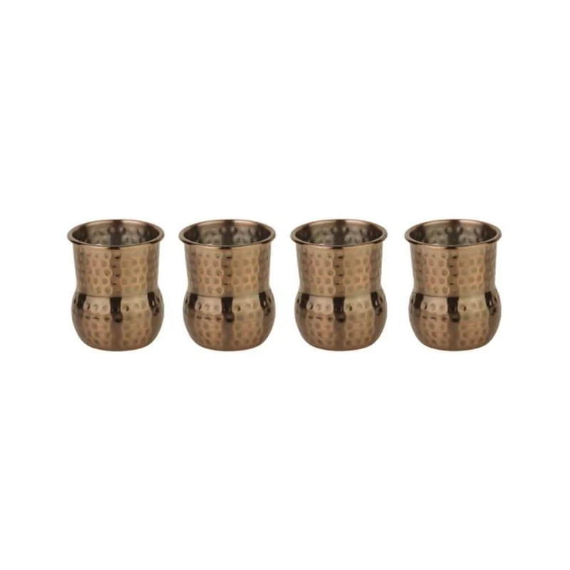 Mini Julep Mug Antique Set of 4 - 2 oz - D: 1 3/4" H: 2 1/8"