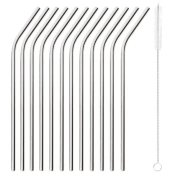 Straws Curved Set of 12 - D: 1/4" Length: 8 1/2"