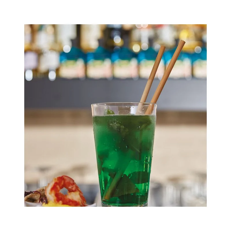 Straws Bamboo Pack of 150 - D: 1/4" Length: 10"