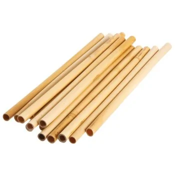 Straws Bamboo Pack of 150 - D: 1/4" Length: 8"